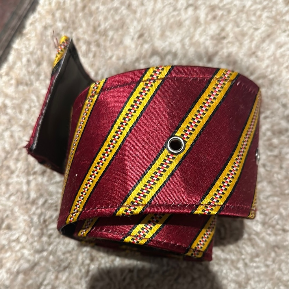 Elegant Red and Yellow Striped Tie
